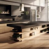 Encimera de cocina de diseño en piedra natural Black Zimbabwe Nature de Abastel